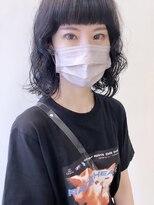 ピエドプールポッシュ(PiED DE POULE POCHE)&nbsp;ミディアムレイヤー × デジタルパーマ