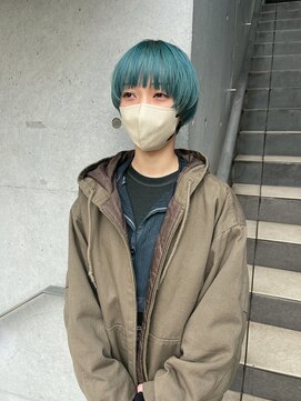 タロ(TALO) 【TALO】ブリーチでキマる。曖昧水色カラー