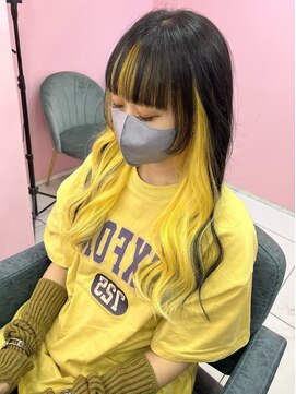 シーズン 大阪(SEASON) 【エクステ】ネオンイエロー/インナーカラー