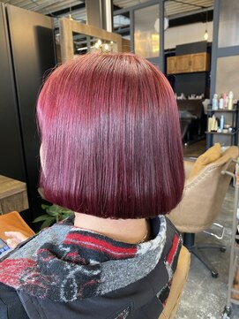 ベレッタ 枚方店(veretta.) ブリーチなしの本気のピンクカラー 担当 小林/コロンとボブ
