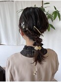 ミディアム編みおろしアレンジ