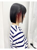 ヘッツ 仙台駅前店(HETTU)&nbsp;黒髪/グレーベージュ/レイヤーロング/前髪パーマ