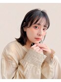 切りっぱなしミディアムボブ