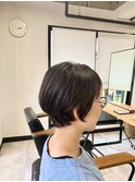 ［茅ヶ崎美容院/茅ヶ崎駅南口/ショートボブ/黒髪/小顔/30代］