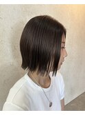 外はねボブ　きりっぱなし　韓国風　髪質改善トリートメント