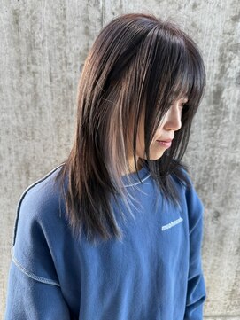 ミュウ(Miiiu) 大人かわいい小顔ナチュラルブラウンカラーレイヤーカット