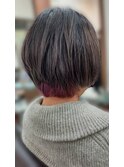 絶壁解消/ひし形/大人可愛い/斜めバング/40代/ミセスヘア53A