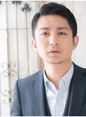 七三分け清潔感ベリーショート就活ヘアj与野