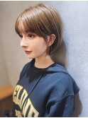 大人可愛い20代30代40代ナチュラルショートボブ前下がり