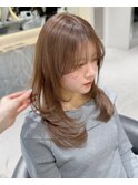 ウェーブミディアムメルティカラー×ブリーチなし韓国【熊本】