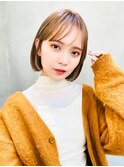 【ROJITHA表参道原宿】キャラメルベージュ×耳掛けボブ