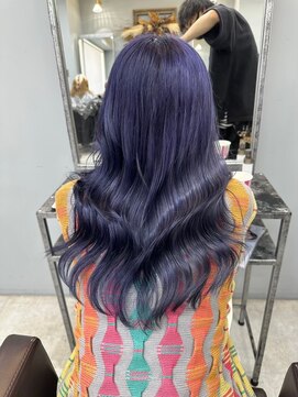 オズ 郡山桑野店(OZ) ミニウルフチェリーブラウンホワイトグレージュフェザーパーマ