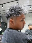 MEN'S/ツイスパ×ハイライト×フェード/短髪/ツイストジェット