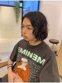 波巻きツイストスパイラル/刈り上げセンターパート/溝の口