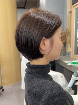 トレ バイ ソイ 大阪梅田(tre by soi) 丸みショート×ベージュカラー