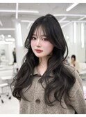 韓国スタイル/ナチュラルくびれヘア_くびれ巻き_レイヤーカット