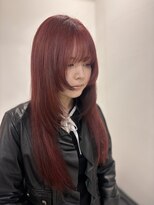メラク(Merak)&nbsp;艶髪ワインレッド×小顔顔まわりカット