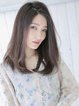 アグ ヘアー エッジ 昭和店(Agu hair edge) 暗髪×ストレートで綺麗めストレート