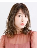 20代30代40代大人かわいい小顔ひし形外ハネミディアム