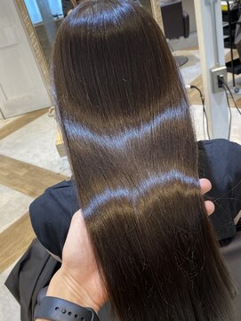 ジーナ 銀座(Zina) 髪質改善＊マロンベージュ＊20代30代40代＊かきあげ【Zina銀座】