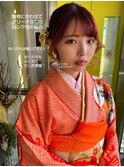 #成人式 #高知 #ピンクカラー #アレンジ #卒業式 #着付け