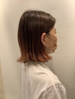 六本木美容室 西麻布店 グラデーションカラー　オレンジ◎外ハネボブ