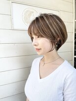 アミュレ(Amule)&nbsp;顔周り似合わせ大人くびれショートボブハイライト梅ヶ丘美容室