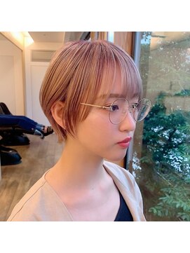 ミエルヘアーブラン(miel hair blanc) ハイトーンショートボブ【miel hair blanc】