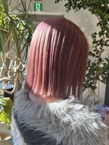 ヲタク(wotaku.)&nbsp;ピンクベージュハイトーンダブルカラーケアブリーチ切りっぱなし