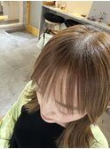 前髪の割れを修正×クロスパーマ