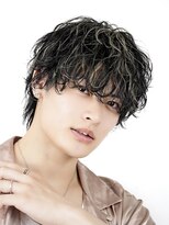 オーシャントーキョー 心斎橋(OCEAN TOKYO WEST)&nbsp;波巻きパーマツイストハイライトパーマセンターパートウルフ