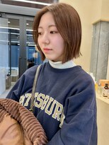 スニュウ(snuw)&nbsp;似合わせカットボブ小顔カットグレージュココアブラウン