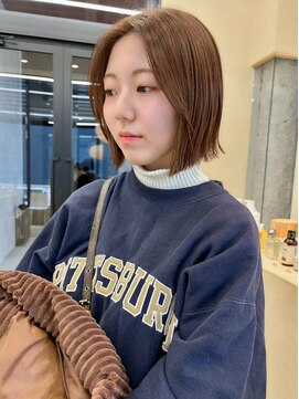 スニュウ(snuw) 似合わせカットボブ小顔カットグレージュココアブラウン