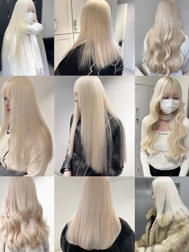 ベレーザ 渋谷(BELEZA) 12521ミルクティーベージュ韓国風巻きホワイトブロンドロング