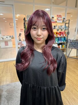 サラ ビューティ サイト 春日(SARA Beauty sight) 艶感たっぷり◎ラベンダーピンクで魅せるロングレイヤー