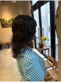 ミディアムレイヤー　しっかりパーマ
