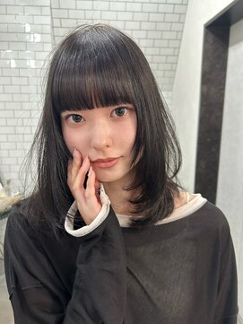 レガーレ(Legare) 【広島韓国ヘア】韓国ミディアムレイヤー×グレーブラック