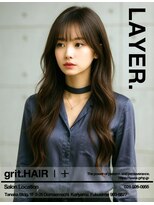 グリット ヘアープラス(grit.HAIR|+) 【grit.】レイヤー/ショコラベージュ|郡山