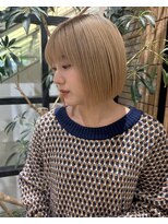 ジアン バイ ミルボン NU茶屋町+(GIEN by milbon)&nbsp;ハイトーンボブ/顎ラインボブ/切りっぱなしボブ/中谷翔