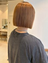 アモレット(amoretto)&nbsp;切りっぱなしボブ ベージュカラー 髪質改善 顔周りカット