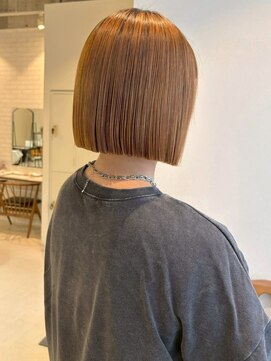 アモレット(amoretto) 切りっぱなしボブ ベージュカラー 髪質改善 顔周りカット