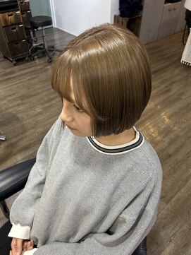 ココロヘアー 住吉店(Cocolo hair) ミルクティーベージュ ボブ