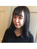 シックス バイ インク 渋谷(SIX by INK.)&nbsp;ダークブルー/デジタルパーマ/ワンホンレイヤー[渋谷]