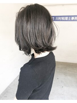 ヘアーアンドアトリエ マール(Hair&Atelier Marl) 【Marl】ダークグレージュの切りっぱなしボブ♪