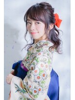 ヴァンクシー バイ ルナ(VANKCY by Luna) 卒業式 袴 着付け ハーフアップ ことりベージュ 向ケ丘遊園 登戸