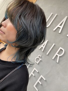 ルアナ バイ ザシーヘアーアンドライフ(LUANA by the SEA hair&life) 個性派☆ウルフ×ブルー