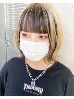 ガルボ ヘアー(garbo hair) #前髪＃フェイスフレーミング＃インナーカラー