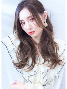 ルーヴル 西宮北口(Louvre) 【くすみブルー☆ヨシンモリ】グレージュカラーかきあげロング