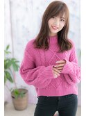 毛先カールで女子力UP！くせ毛風カーリーココアベージュb