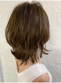 大人可愛いこなれ外ハネボブ_アッシュブラウン フレンチガーリー